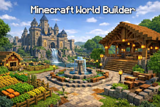 build minecraft worlds, castles, spawn, farm, lobby, mod, house, maps and server