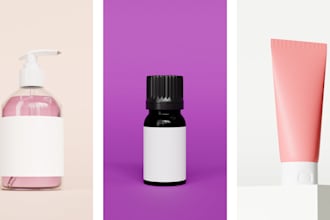 create 3d cosmetic product models and renders