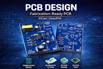 make pcb design  pcb layout using kicad or easyeda