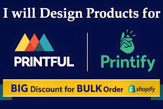 set up printful or printify print on demand store with custom designs on shopify