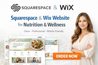 squarespace nutritionist diet plan dietitian mental health wellness website wix