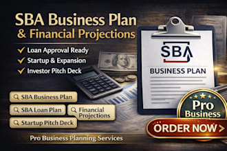 startup sba business plan writer financial plan for loan approval and pitch deck