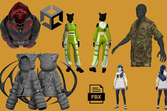 make and rig quality custom 3d clothing accessories asset for your vrchat avatar