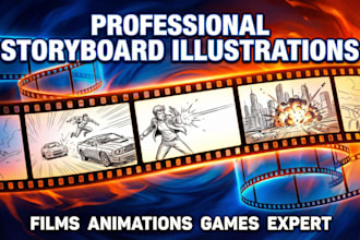 create professional storyboard illustrations films animations games and comic