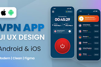 design professional VPN app with in app purchases