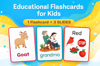 design educational flashcards for kids printable and digital PDF