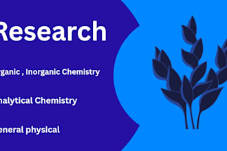 research on general physical, organic, inorganic, analytical chemistry, lab work