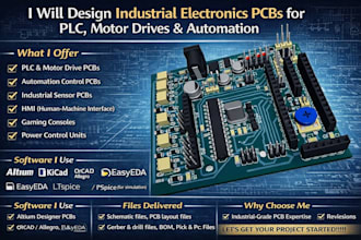 design industrial electronics pcbs for plc, motor control and automation systems