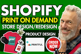 setup print on demand shopify store shopfiy winning t shirt printful store