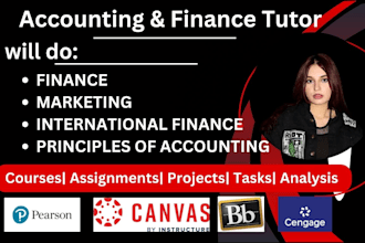 do finance, marketing, international finance, principles of accounting courses
