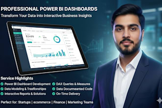 create interactive power bi dashboards and reports