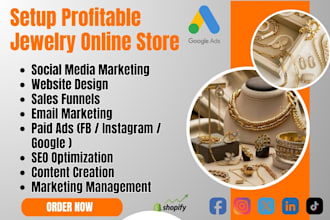 promote jewelry shopify store website tiktok instagram marketing jewelry website