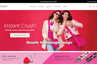 create a modern, conversion focused shopify homepage