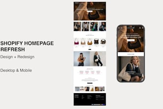 design a modern shopify homepage for your online store
