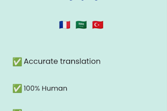 translate french and arabic into turkish