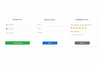 build a simple dynamic website or web app with forms