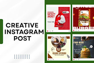 design creative instagram post and content