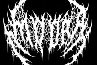 do black, slamming, brutal, death metal band logo