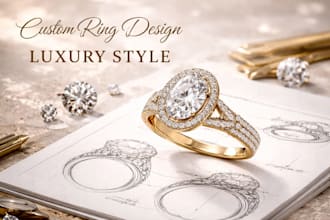 create custom jewelry designs for rings, earrings, necklaces, and more