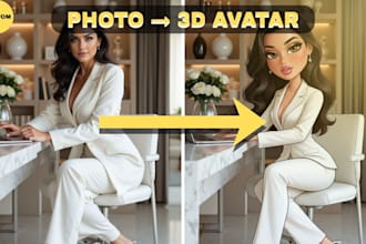 create a custom 3d cartoon avatar or character from your photo