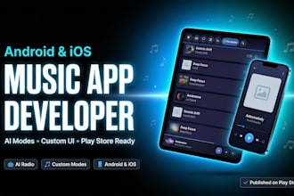 develop android music player app with ai and custom modules