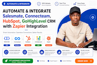 automate salesmate connecteam hubspot gohighlevel CRM with zapier integration