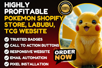 design pokemon shopify store labubu tcg shopify store build pokemon tcg website