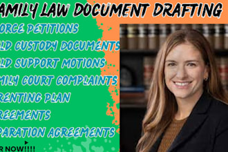 be your lawyer for child custody or divorce paperwork