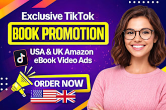 do tik tok book promotion booktok promotion, usa, uk amazon ebook video ads