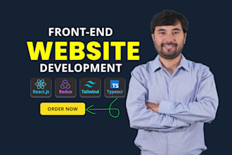 build responsive reactjs frontend with redux, tailwind and typescript