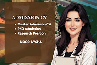 create an admission CV for master and phd applications