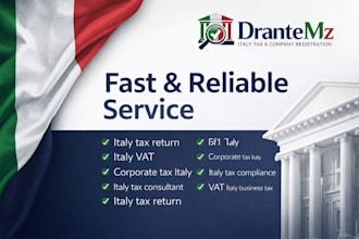 provide italy tax return, vat, corporate tax and compliance service