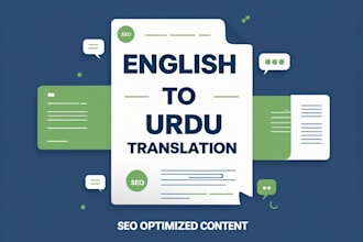 do SEO optimized english to urdu content translation