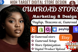 setup gumroad store, gumroad digital upload, stan store marketing, payhip, whop