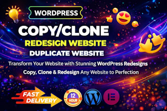 wordpress design redesign, copy, clone wordpress website