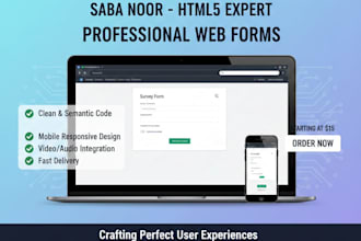 create a professional HTML survey form for your business