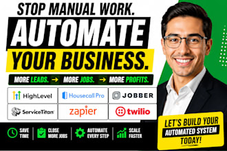 automate hvac roofing CRM jobber gohighlevel housecall pro servicetitan zapier