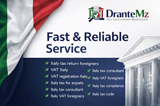 help foreigners with italy tax return, residency tax and vat registration