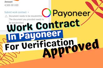 payoneer work contract verification