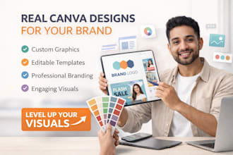 design canva flyer, logo, banner, poster, instagram post and anything on canva