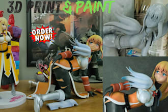 3d print and paint your custom 3d anime figure, character miniature and ship