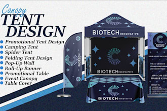 design professionnal canopy tent, table cover, banner