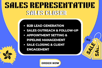 sales closer sales representative sales person sales rep b2b sales closer