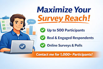 reach 1,000 participants for your online surveys, polls, and questionnaires