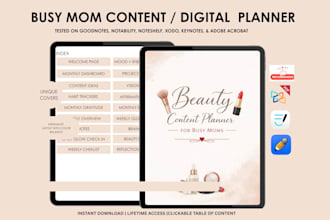 design a printable digital planner for busy moms to stay organized daily