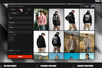 develop ai fashion website, ai saas website, ai outfit generator, ai video web