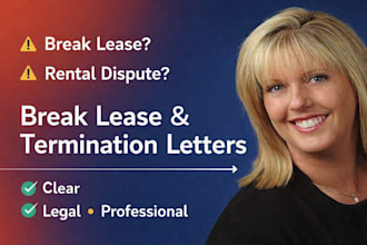 draft break lease, lease termination, lease exit and rental dispute agreement
