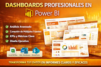 crearé dashboards ejecutivos en power bi para tu negocio