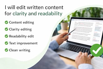 edit written content for clarity and readability