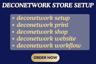 setup deconetwork storefront deconetwork dtg embroidery configuration